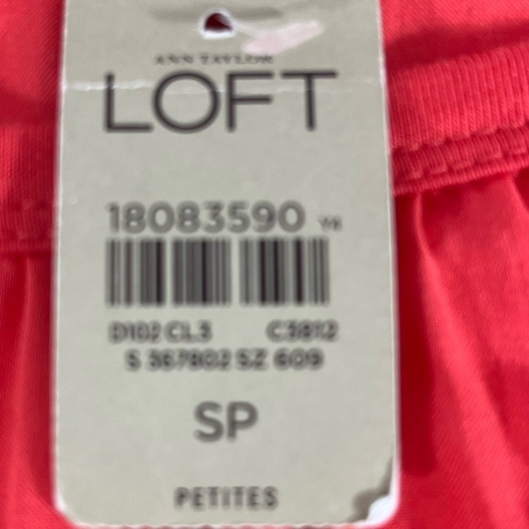 NWT LOFT Coral/Fushia Sheer Blouse Size Small Petite - Picture 7 of 7